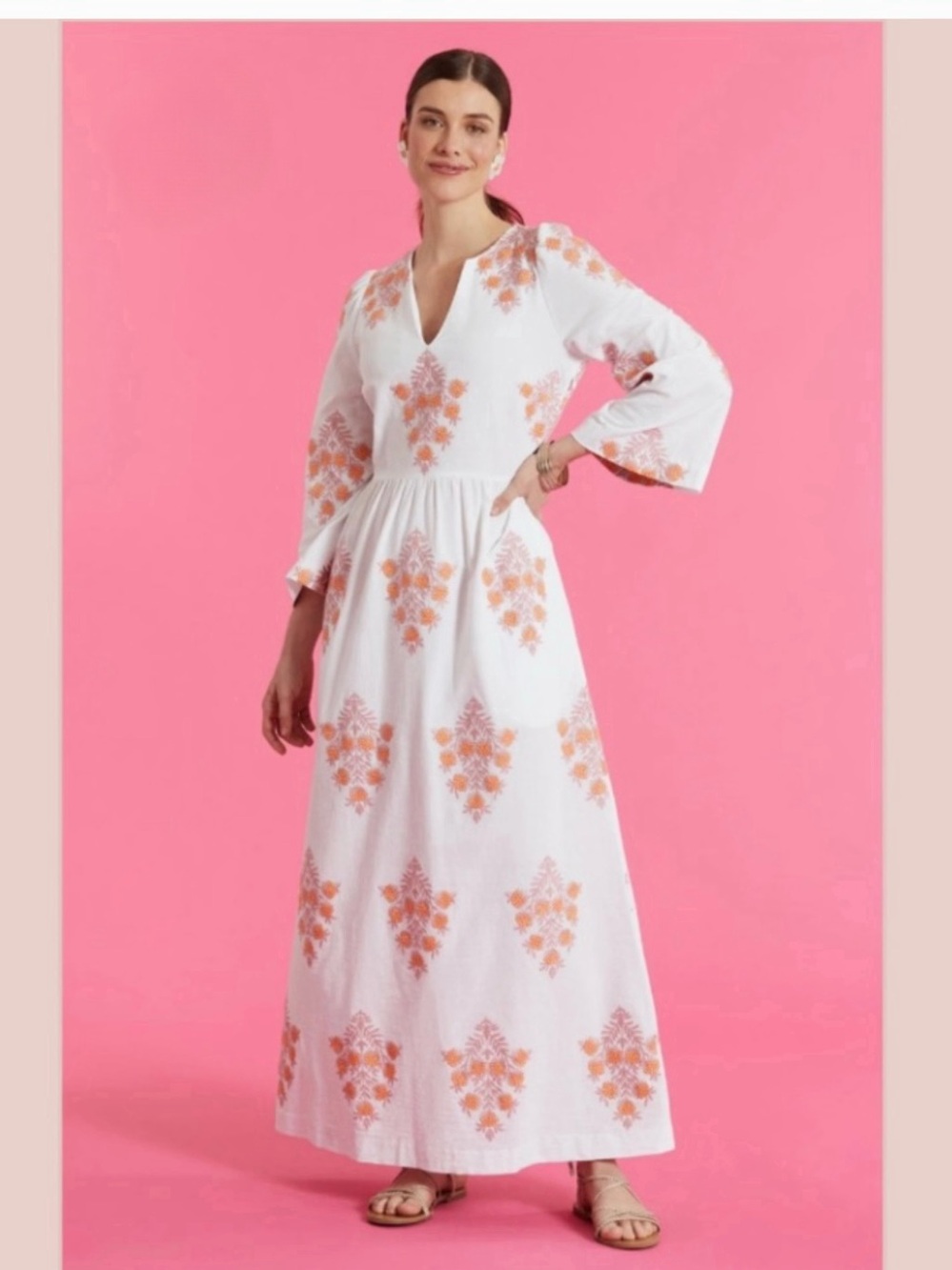 NWT Tyler Boe Lana Embroidered Maxi Dress